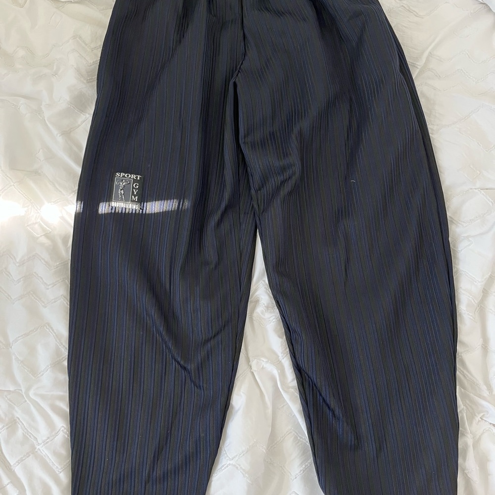 Navy Pinstripe Sweats